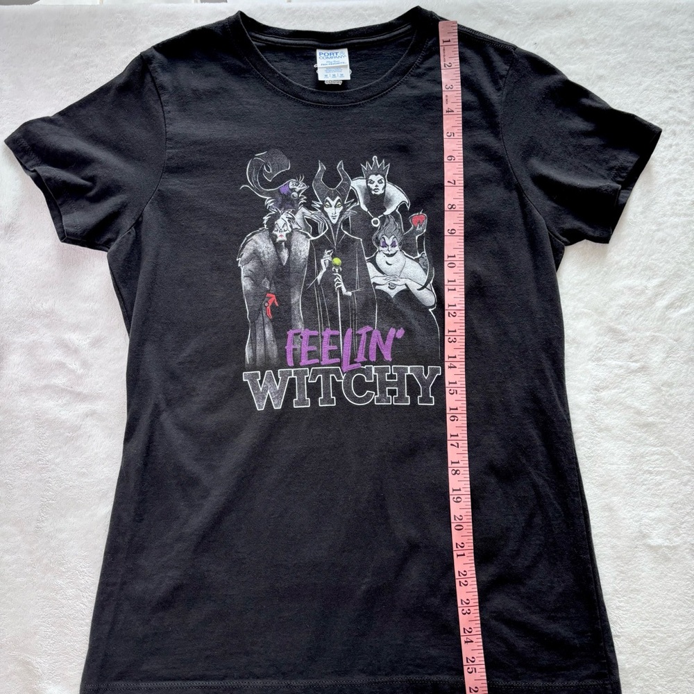 Disney Black Graphic Women's Tee with Witchy Villains Design. Size‎ M - Picture 5 of 9
